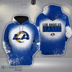 26-Los Angeles Rams Plaid Bleached 3D Hoodie All Over Printed For Men And Women