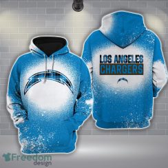 27-Los Angeles Chargers Plaid Bleached 3D Hoodie All Over Printed For Men And Women