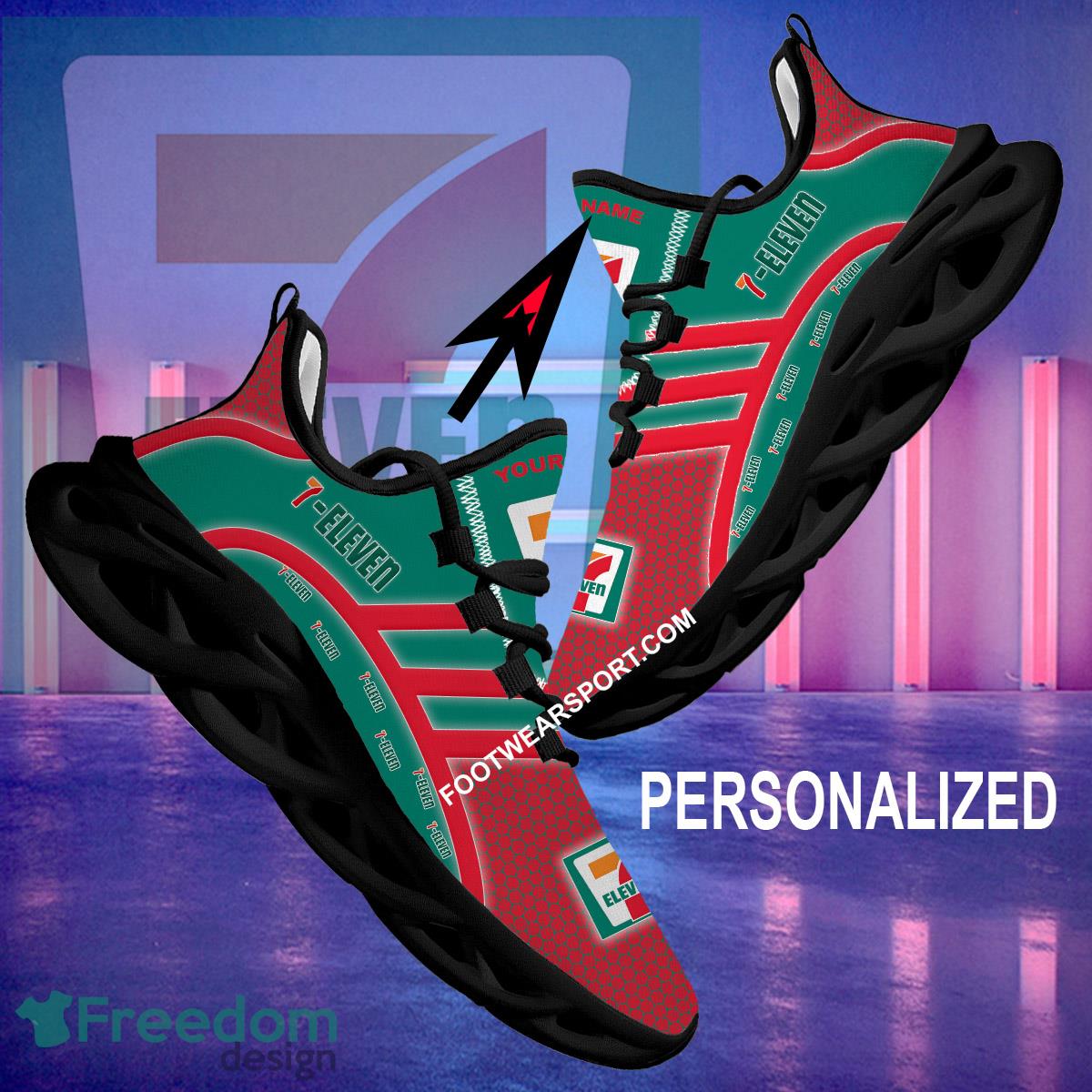 7 Eleven Max Soul Shoes Brand For Fans Gift Collection Running Sneaker Custom Name image 7 Eleven Max Soul Shoes Brand For Fans Gift Collection Running Sneaker Custom Name - 7 Eleven Brand Max Soul Sneaker Personalized_2