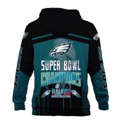 A. J. Brown Philadelphia Eagles NFL Super Bowl 2023 Green Gray Hoodie 3D All Over Print Keep Warm For Men And Women Product Photo 2
