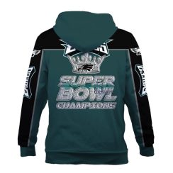 A. J. Brown Philadelphia Eagles NFL Super Bowl Lvii 2023 Green Gray Hoodie 3D All Over Print Keep Warm For Men And Women Product Photo 2