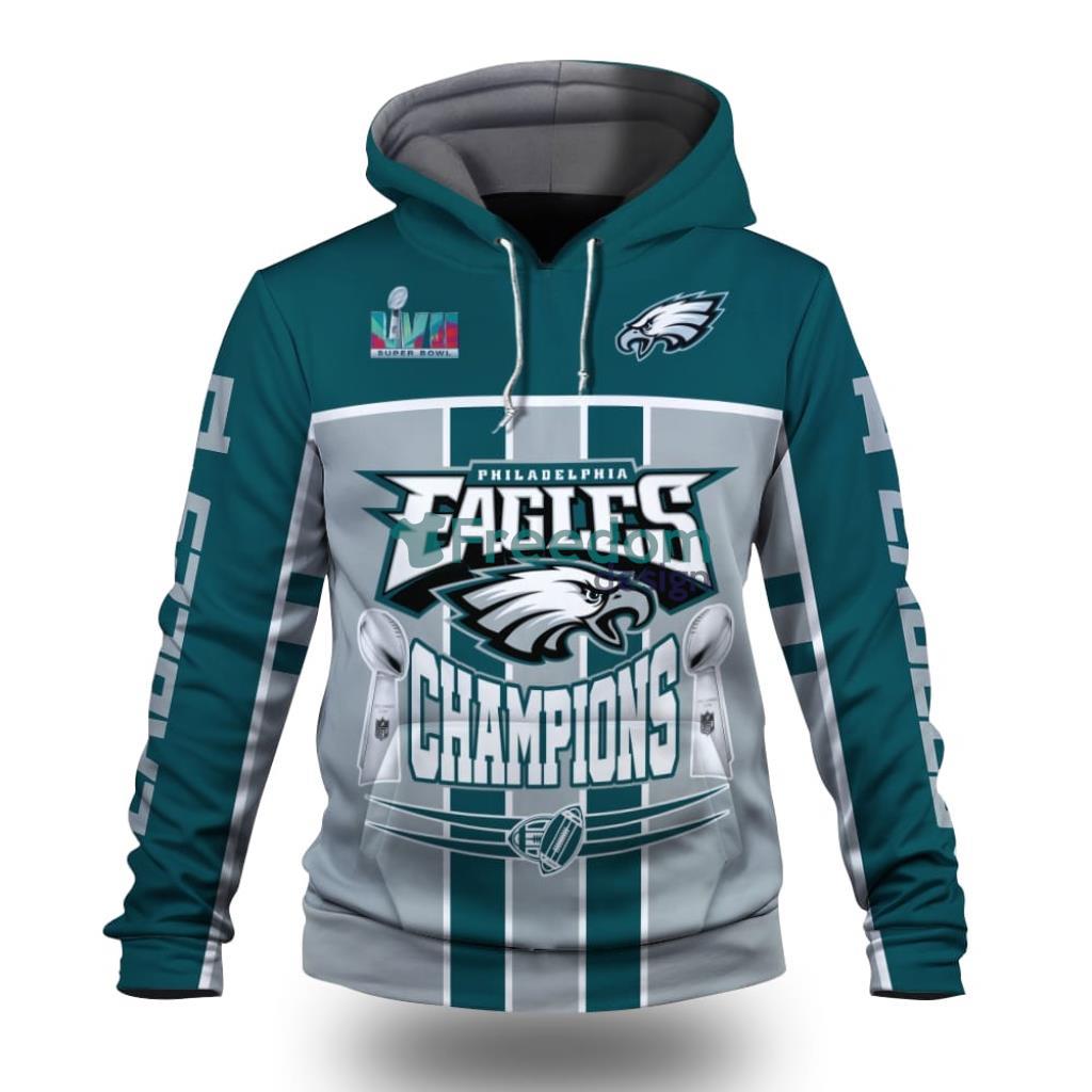 A. J. Brown Philadelphia Eagles NFL Super Bowl Lvii Champions 2023 Green Gray Hoodie 3D All Over Print Keep Warm For Men And Women image A. J. Brown Philadelphia Eagles NFL Super Bowl Lvii Champions 2023 Green Gray Hoodie 3D All Over Print Keep Warm For Men And Women Product Photo 1