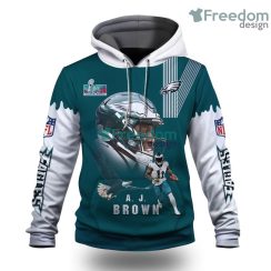 A. J. Brown Strars Philadelphia Eagles  Hoodie 3D All Over Print Keep Warm For Men And Women