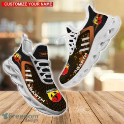 Abarth Shoes Orange Square Pattern Custom Name Max Soul Sneakers For Men Women VVV1158