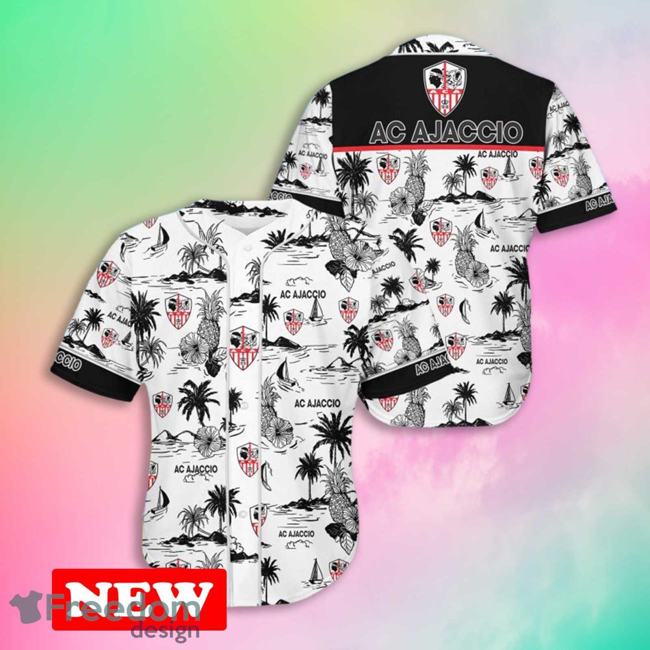 AC Ajaccio Baseball Jersey 2024 Summer Beach For Fans image AC Ajaccio Baseball Jersey 2024 Summer Beach For Fans Product Photo 1