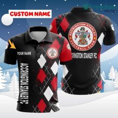Accrington Stanley 3D Printed Polo Shirt Fanatic Flair Gift For Men And Women Custom Name