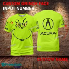 Acura Car Racing Grinch Face 3D Hoodie, Zip Hoodie Green AOP Custom Number And Name image Acura Car Racing Grinch Face 3D Hoodie, Zip Hoodie Green AOP Custom Number And Name - Acura Car Racing Grinch Face 3D T-Shirt