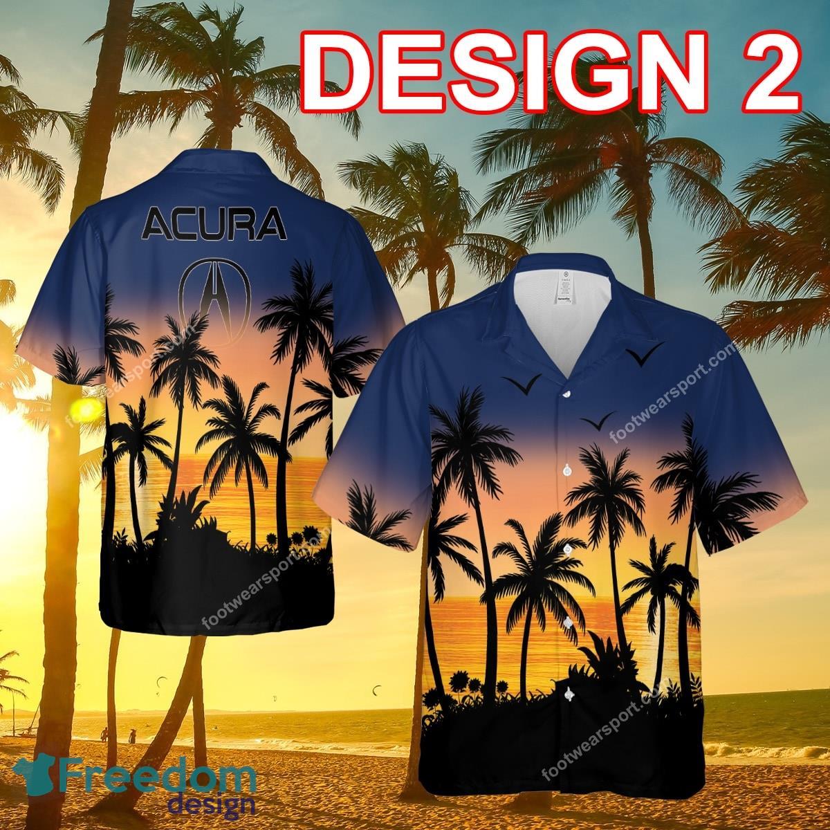 Acura Racing Vacation Logo Beach Hawaiian Shirt For Summer image Acura Racing Vacation Logo Beach Hawaiian Shirt For Summer - Acura Racing Style 2 Hawaiian Shirt Tree Summer