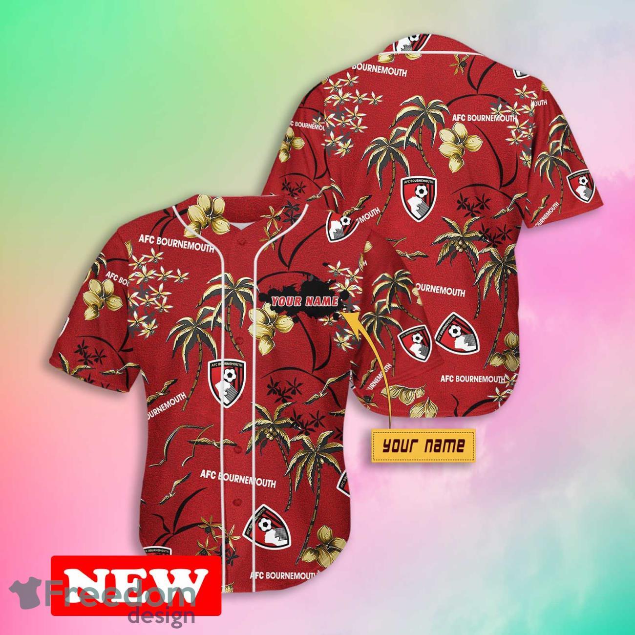 AFC Bournemouth Baseball Jersey Custom Name 2024 Men Women Summer Beach image AFC Bournemouth Baseball Jersey Custom Name 2024 Men Women Summer Beach Product Photo 1