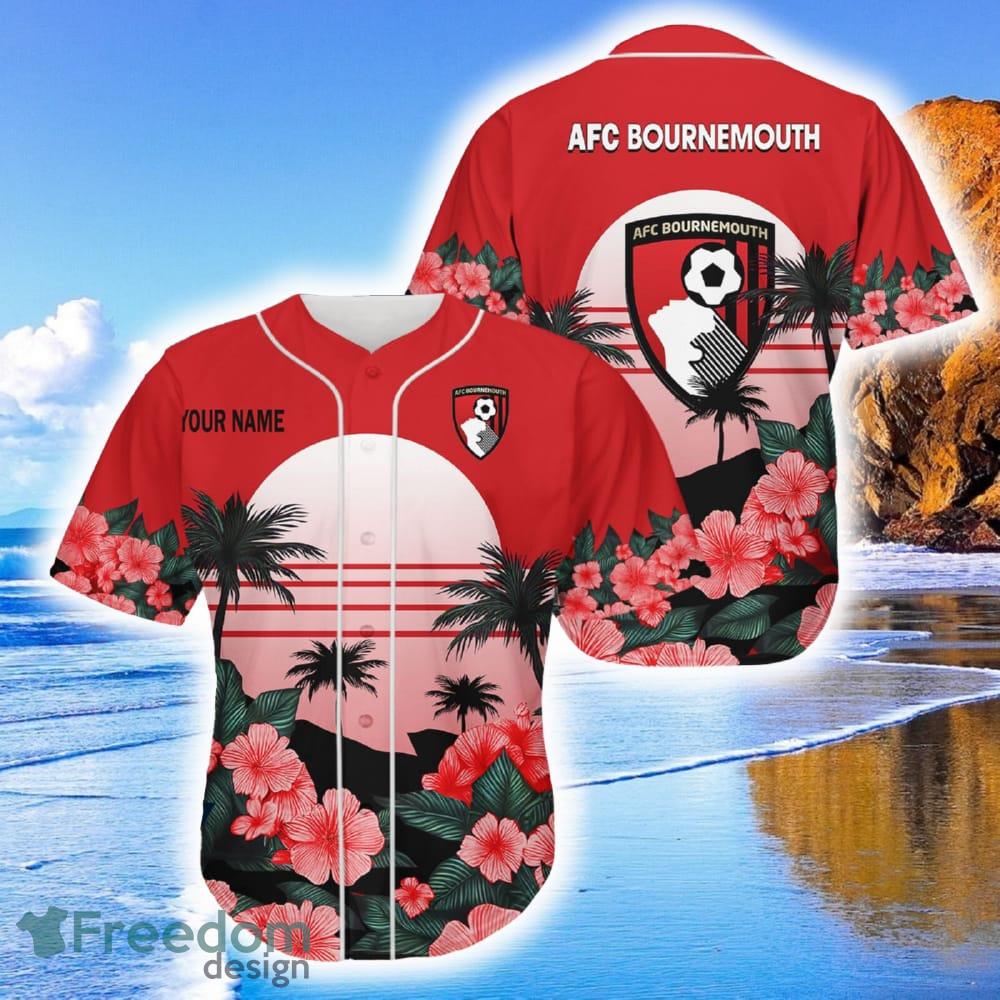 A.F.C. Bournemouth Jersey Baseball Shirt Tropical Custom Name Summer For Fans image A.F.C. Bournemouth Jersey Baseball Shirt Tropical Custom Name Summer For Fans - A.F.C. Bournemouth Jersey Baseball Shirt Tropical Custom Name Summer For Fans