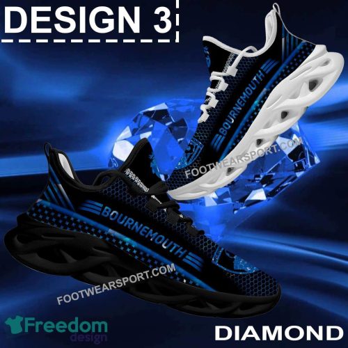 AFC Bournemouth Running Sneaker Gold, Diamond, Silver Best Bold Gift Max Soul Shoes - EPL AFC Bournemouth Max Soul Shoes Photo 3