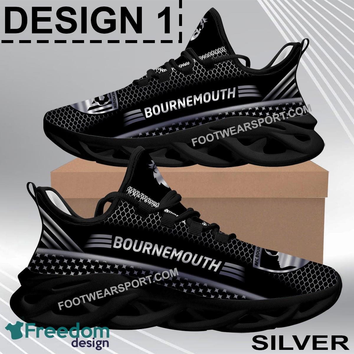 AFC Bournemouth Running Sneaker Gold, Diamond, Silver Best Bold Gift Max Soul Shoes - EPL AFC Bournemouth Max Soul Shoes Photo 1