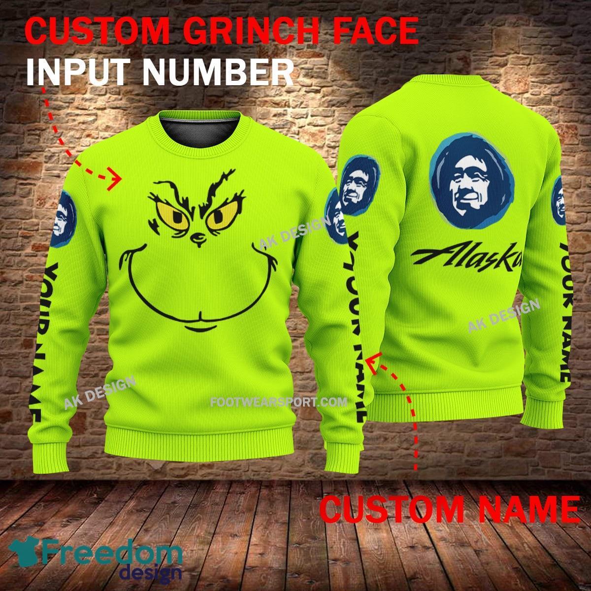 alaska-airlines-grinch-face-3d-hoodie-sweater-green-brand-full-print-custom-number-and-name-1.jpg Alaska Airlines Grinch Face 3D Hoodie, Sweater Green Brand Full Print Custom Number And Name - Brand alaska airlines Grinch Face 3D Sweater