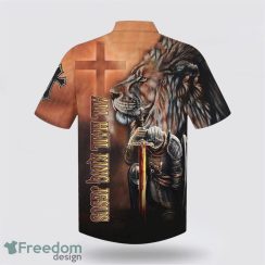 All Hail King Jesus And Lion AOP Hawaiian Shirt Summer Holiday Gift Product Photo 2