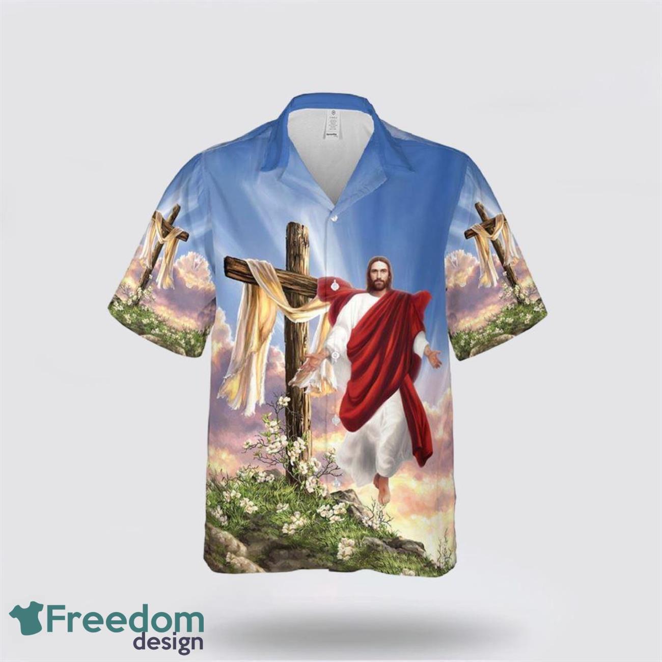 All I Need Is Jesus Cross 3D Printing Summer Beach Shirt Hawaiian Shirts image All I Need Is Jesus Cross 3D Printing Summer Beach Shirt Hawaiian Shirts Product Photo 1