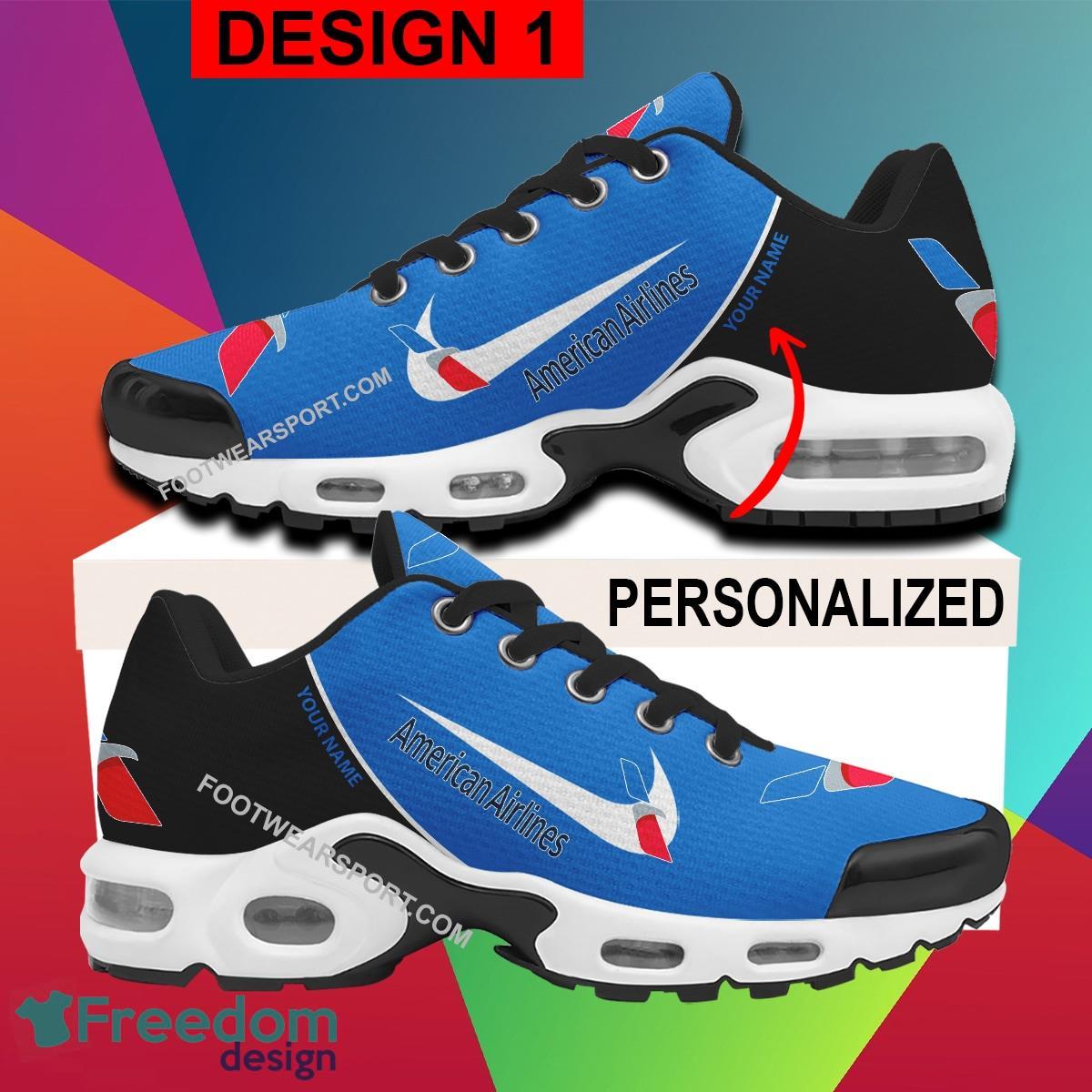 American Airline Air Cushion Sport Sneaker New Design Personalized Gift TN Shoes Fans image American Airline Air Cushion Sport Sneaker New Design Personalized Gift TN Shoes Fans - Style 1 American Airline Air Cushion Sport Shoes Personalized