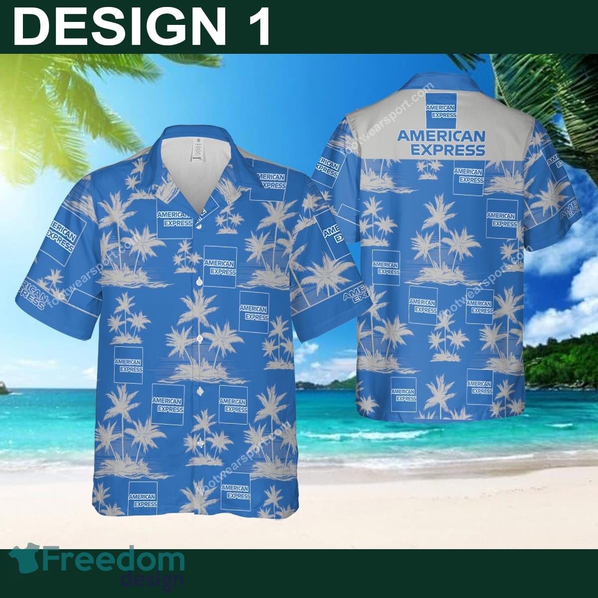 American Express Island New 3D Hawaiian Shirt Coconut Tree Pattern For Men And Women image American Express Island New 3D Hawaiian Shirt Coconut Tree Pattern For Men And Women - Brand Style 1 American Express Hawaiian Shirt Coconut Tree Pattern