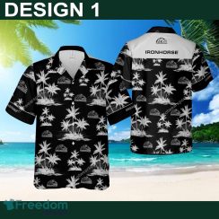 American IronHorse Motorcycle Exotic Logo Aloha Hawaiian Shirt Coconut Tree Pattern Men And Women Gift