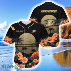Anaheim Ducks Jersey Baseball Shirt Tropical Custom Name Summer For Fans