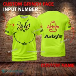 Arby's Grinch Face 3D Hoodie, Sweater Green Brand Full Print Custom Number And Name image Arby's Grinch Face 3D Hoodie, Sweater Green Brand Full Print Custom Number And Name - Brand arby's Grinch Face 3D T-Shirt