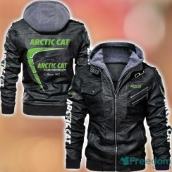 Arctic Cat 2D Leather Jacket Black Brown Corlor Printing Gift For Men Car lover Gift Arctic Cat 2D Leather Jacket Black Brown Corlor Printing Gift For Men Car lover Gift