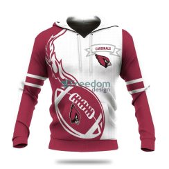 Arizona Cardinals Flame Ball NFL Hoodie 3D All Over Print Keep Warm For Men And Women