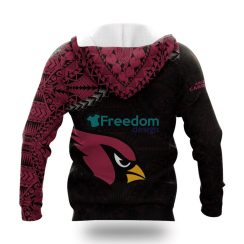 Arizona Cardinals Grunge Polynesian Tattoo NFL Hoodie 3D All Over Print Keep Warm For Men And Women Product Photo 2