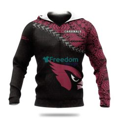 Arizona Cardinals Grunge Polynesian Tattoo NFL Hoodie 3D All Over Print Keep Warm For Men And Women