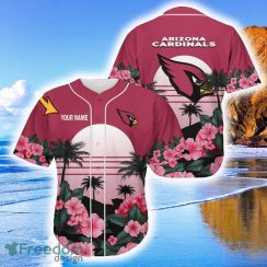 Arizona Cardinals Jersey Baseball Shirt Tropical Custom Name Summer For Fans