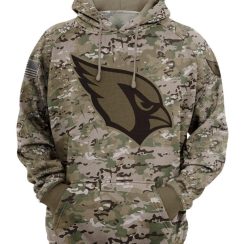 Arizona CardinalsCamo Military Pattern 3D Hoodie For Fans Product Photo 2