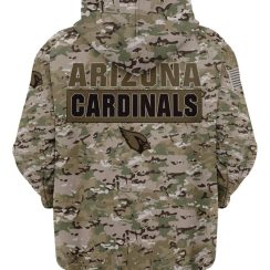 Arizona CardinalsCamo Military Pattern 3D Hoodie For Fans image Arizona CardinalsCamo Military Pattern 3D Hoodie For Fans Product Photo 3
