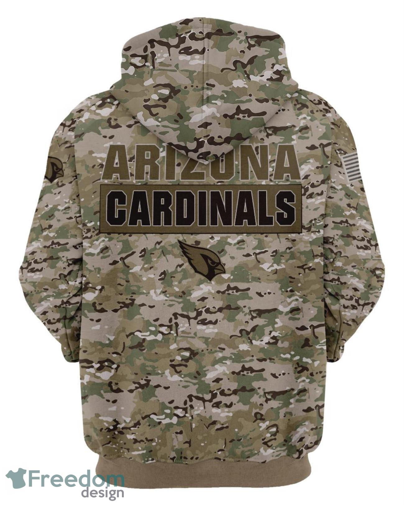 Arizona CardinalsCamo Military Pattern 3D Hoodie For Fans Arizona CardinalsCamo Military Pattern 3D Hoodie For Fans Product Photo 3