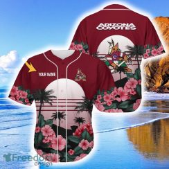 Arizona Coyotes Jersey Baseball Shirt Tropical Custom Name Summer For Fans