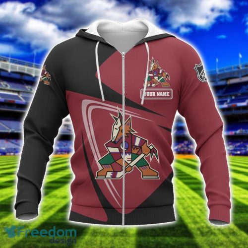 Arizona Coyotes Team 3D T-Shirt Sweatshirt Hoodie Bomber Custom Name Sport Gift For Men And Women Product Photo 2