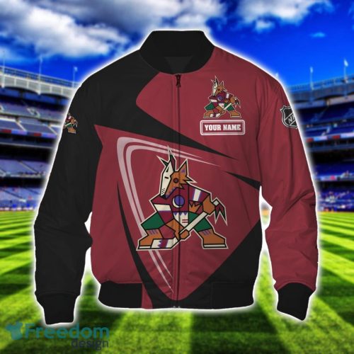 Arizona Coyotes Team 3D T-Shirt Sweatshirt Hoodie Bomber Custom Name Sport Gift For Men And Women Product Photo 4