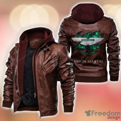Aston-Martin 2D Leather Jacket Black Brown Corlor Printing Gift For Men Product Photo 2