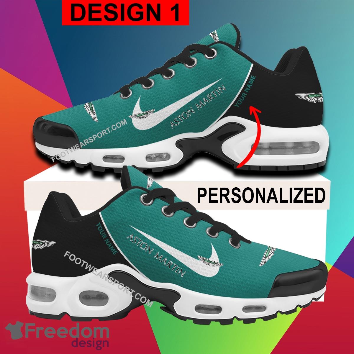 Aston Martin Car Racing Air Cushion Sport Sneaker New Design Personalized Gift TN Shoes Fans image Aston Martin Car Racing Air Cushion Sport Sneaker New Design Personalized Gift TN Shoes Fans - Style 1 Aston Martin Car Racing Air Cushion Sport Shoes Personalized