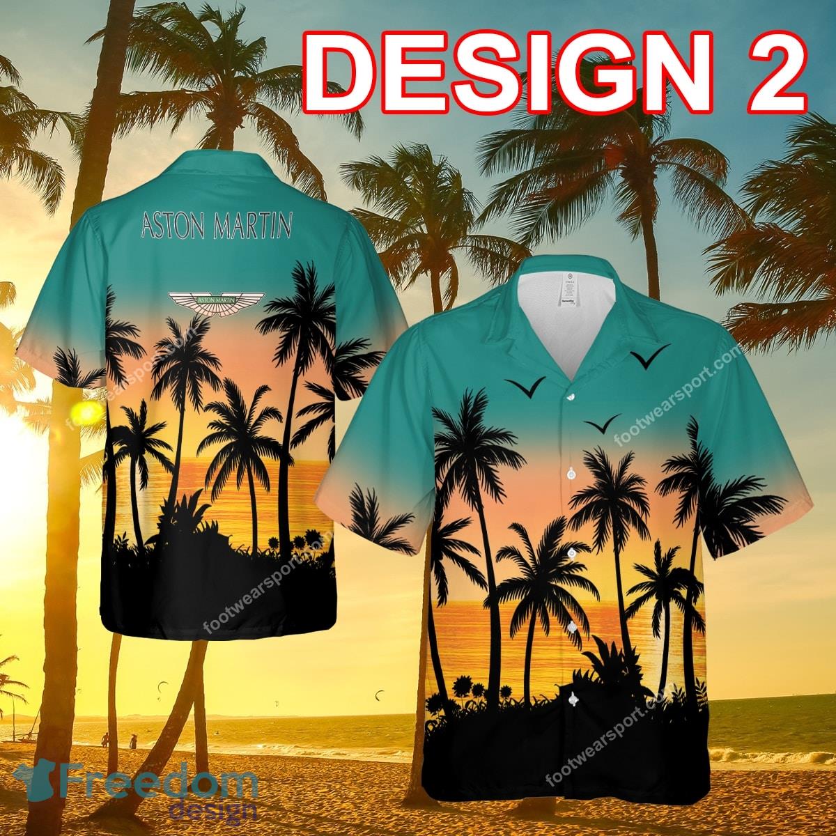 Aston Martin Racing Party New 3D Hawaiian Shirt For Summer image Aston Martin Racing Party New 3D Hawaiian Shirt For Summer - Aston Martin Racing Style 2 Hawaiian Shirt Tree Summer