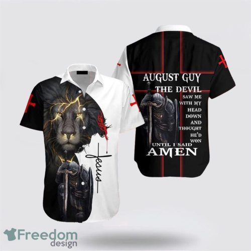 August Guy Until I Said Amen Jesus 3D Printing Summer Beach Shirt Hawaiian Shirts Product Photo 1