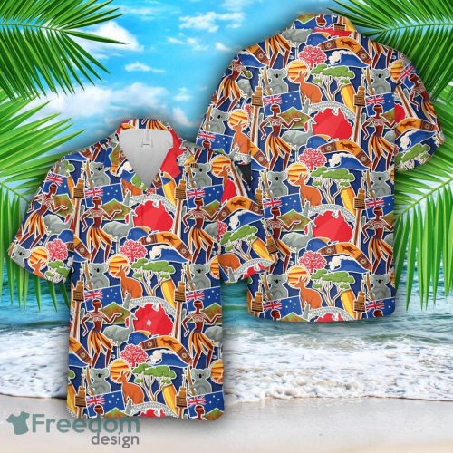 Australia seamless patter Hawaiian Shirt Summer Beach Shirt Product Photo 1