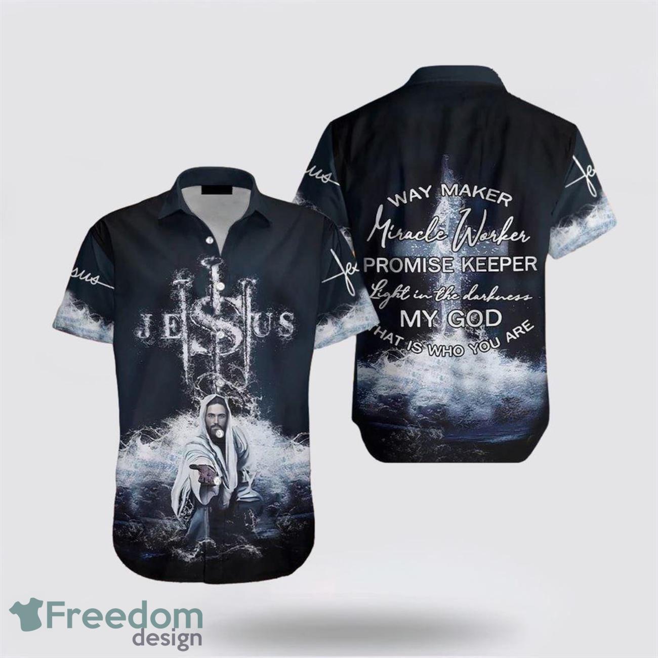 Awesome Easter Jesus Way Maker 3D Printing Summer Beach Shirt Hawaiian Shirts image Awesome Easter Jesus Way Maker 3D Printing Summer Beach Shirt Hawaiian Shirts Product Photo 1