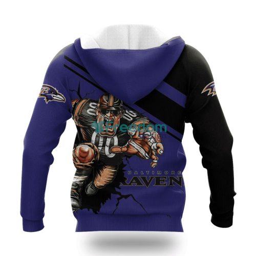 Baltimore Ravens American Football NFL Hoodie 3D All Over Print Keep Warm For Men And Women Product Photo 2