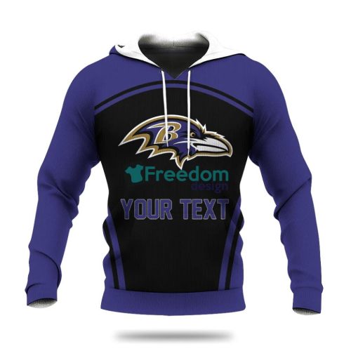 Baltimore Ravens Curve Style Sport NFL Hoodie 3D All Over Print Keep Warm For Men And Women Product Photo 1