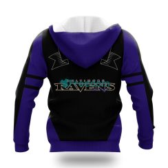 Baltimore Ravens Flame Ball NFL Hoodie 3D All Over Print Keep Warm For Men And Women Product Photo 2