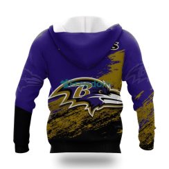 Baltimore Ravens Grunge Style Hot Trending NFL Hoodie 3D All Over Print Keep Warm For Men And Women Product Photo 2