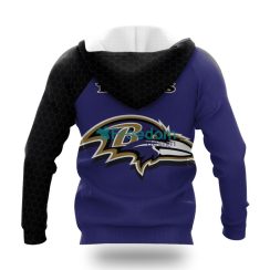 Baltimore Ravens Vintage For NFL Hoodie 3D All Over Print Keep Warm For Men And Women Product Photo 2