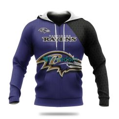 Baltimore Ravens Vintage For NFL Hoodie 3D All Over Print Keep Warm For Men And Women Product Photo 1