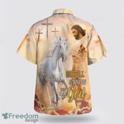 Be Still And Know That I Am God Jesus And Horse AOP Hawaiian Shirt Summer Holiday Gift Product Photo 2
