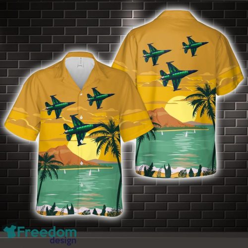 Belgian Air Force General Dynamics (SABCA) F-16AM Fighting Falcon (401) Hawaiian Shirt Beach Holiday Product Photo 1