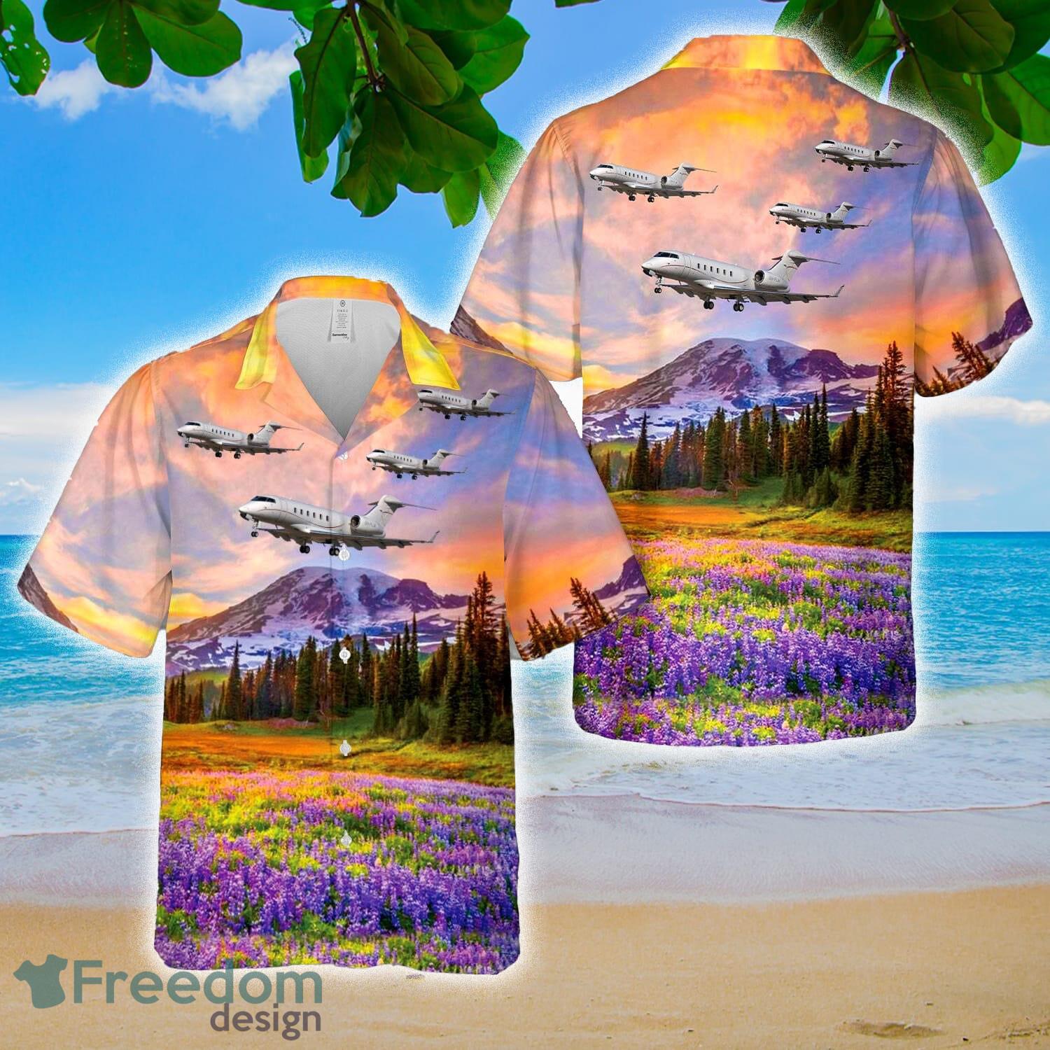 Bombardier BD_100_1A10 Challenger 300 Hawaiian Shirt Summer Holidays - Bombardier BD_100_1A10 Challenger 300 Hawaiian Shirt Summer Holidays